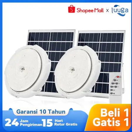 Lampu Sorot Bulat Dilengkapi Solar Panel